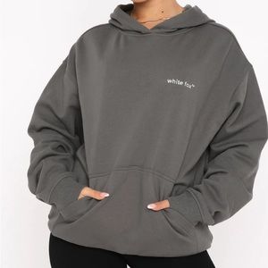 White Fox Do What it Takes Sweatshirt Hoodie Slate Grey (CHECK FOR SET)